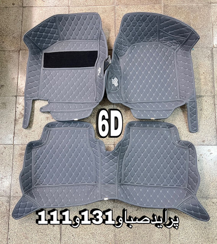 کفپوش کوییک6بعدی چرم گلدوزی درجه۱ضدآب وخط وخش قابل شستشووانعطاف کوالیتی بالامناسب پرایدصباو131و111وتمامی پرایدها