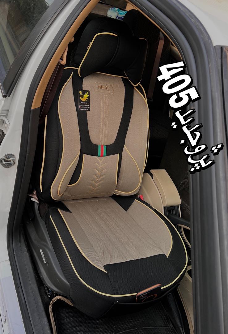 روکش صندلی پژوجدیدبرزنتی درجه۱سنگین مدل گوچی فول طبی خلبانی باجای موبایلی پدطبی سروگودی کمرمتریال عالی مناسب پژوسه کوهان