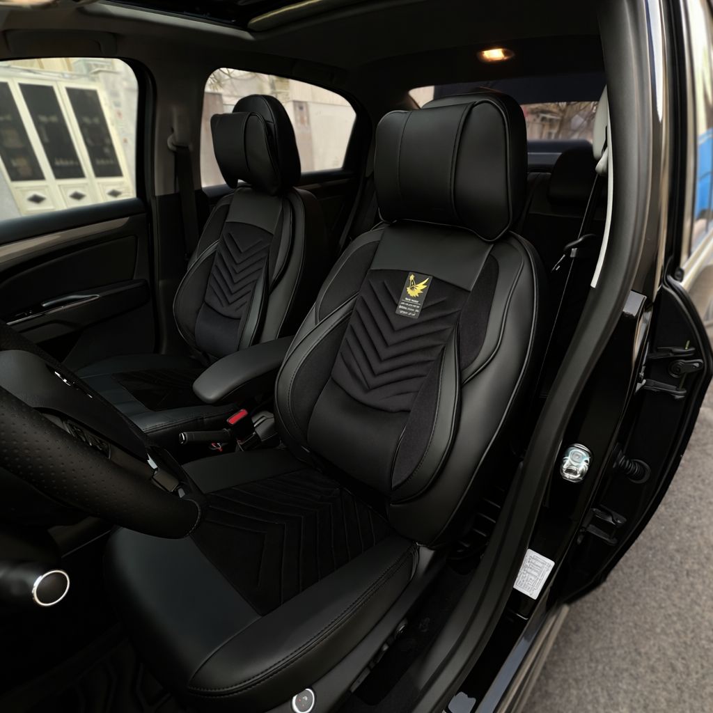 روکش صندلی شاهین مخمل چرم مدل نیولاماری فول طبیvipدارای پدگودی کمروسرکوالیتی بالاوعالی تولیدی محمودی(آسیاکاور)مناسب شاهین