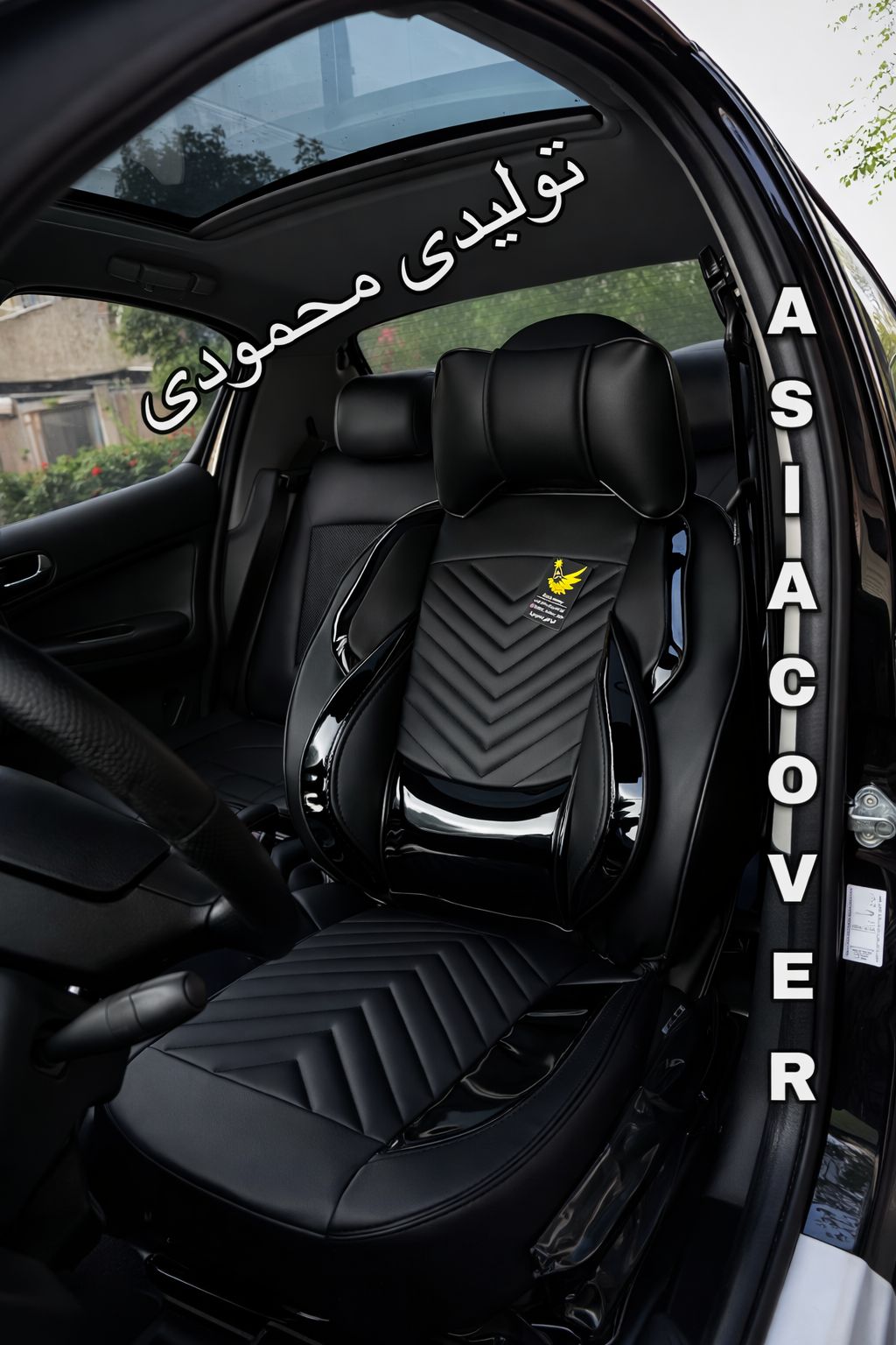 روکش صندلیJAC S3چرم ترکیبی نانوکربن براق درجه1پدگودی کمرفول طبی vipخلبانی کوالیتی بالاوعالی مدل نیولاماری مناسب جکS3