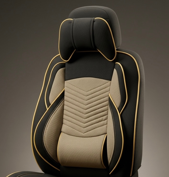 روکش صندلی RayRaمدل نیولاماری برزنتی درجه۱ طرح ماساژوری پدطبی کمروسرخلبانی باجای موبایلی مناسب ری را